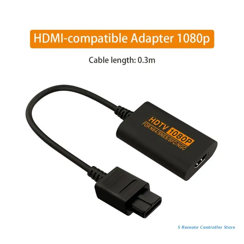 BX0E Retro Game Console Video Adapter 1080P HDMI-compatible Converter Signal Conversion Support PAL/NTSC for N64/SNES/SFC/NGC | Компьютеры