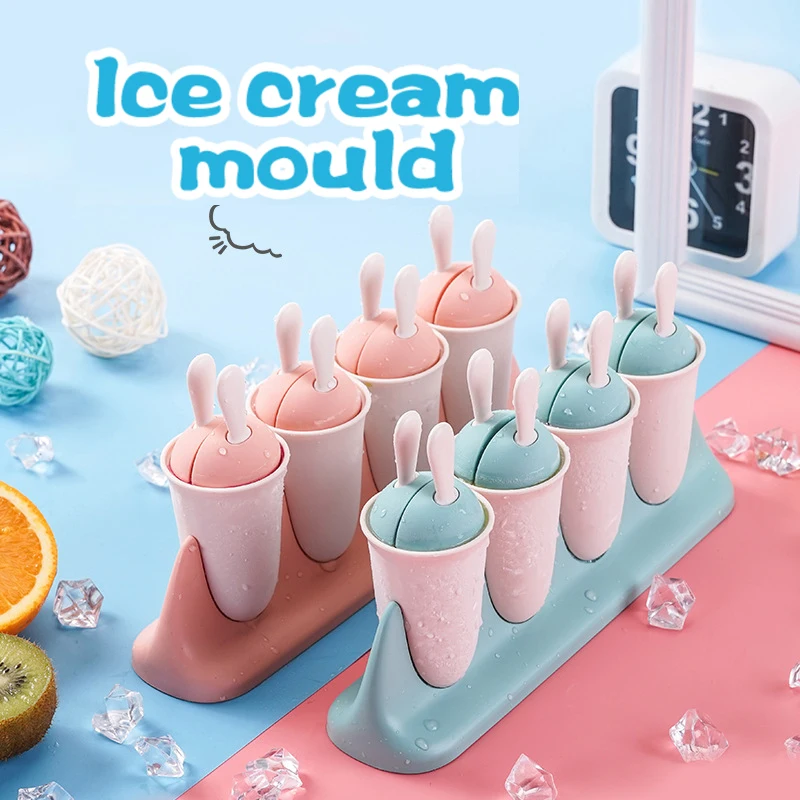 

8 Cells Ice Cream Molds Tray Ice Cube Molds Popsicle Maker DIY Ice Cream Tools Cooking Tools Mould