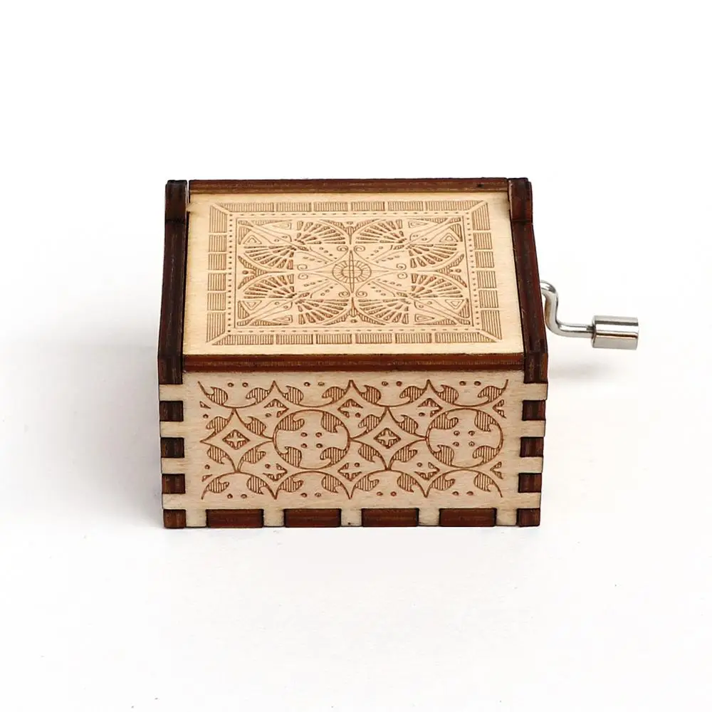 Деревянная музыкальная шкатулка с ручным заводом под старину | Дом и сад