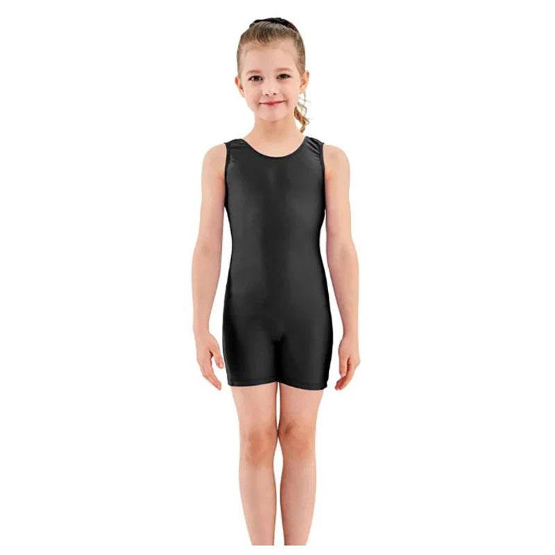 

Speerise Kids Sleeveless Tank Leotards Spandex Gymnastic Unitard Biketard Girls Professional Athletic Dancewear Jumpsuit