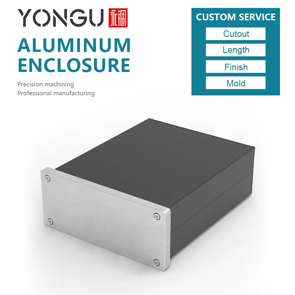 H23 2017 Hot sale 125*51*180/4.8''x1.77''x5.9''(wxhxl)mm Customized clear anodized extruded large aluminum enclosures |