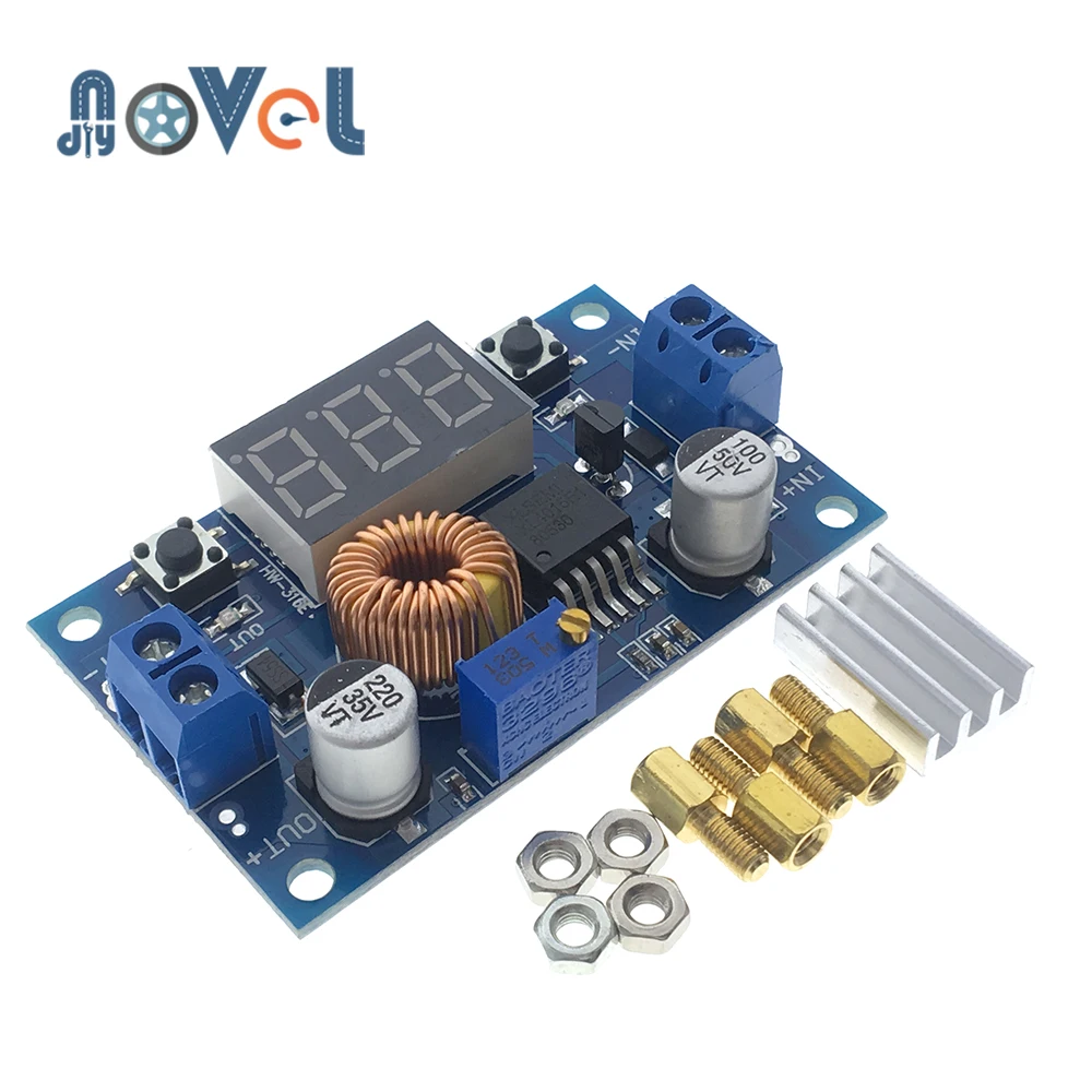 XL4015 мощный 5A 75W DC-DC Регулируемый понижающий модуль зарядного устройства