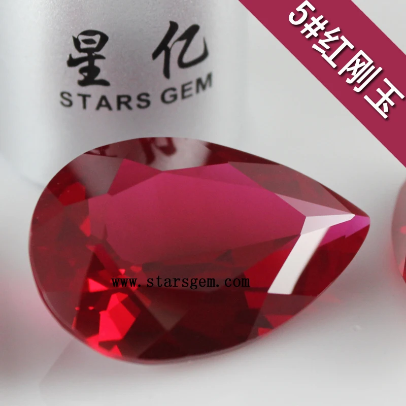 Синтетические корундовые бусины Starszuan 5 # Pretty в форме груши 9*11 мм для колец