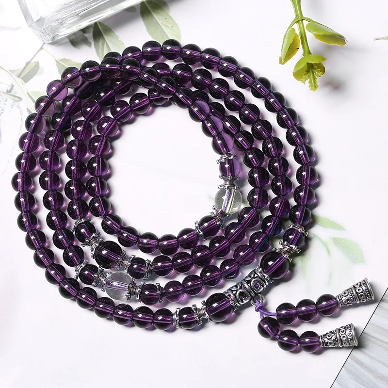 Браслет фэн шуй с аметистом декоративное Ювелирное Украшение из драгоценных