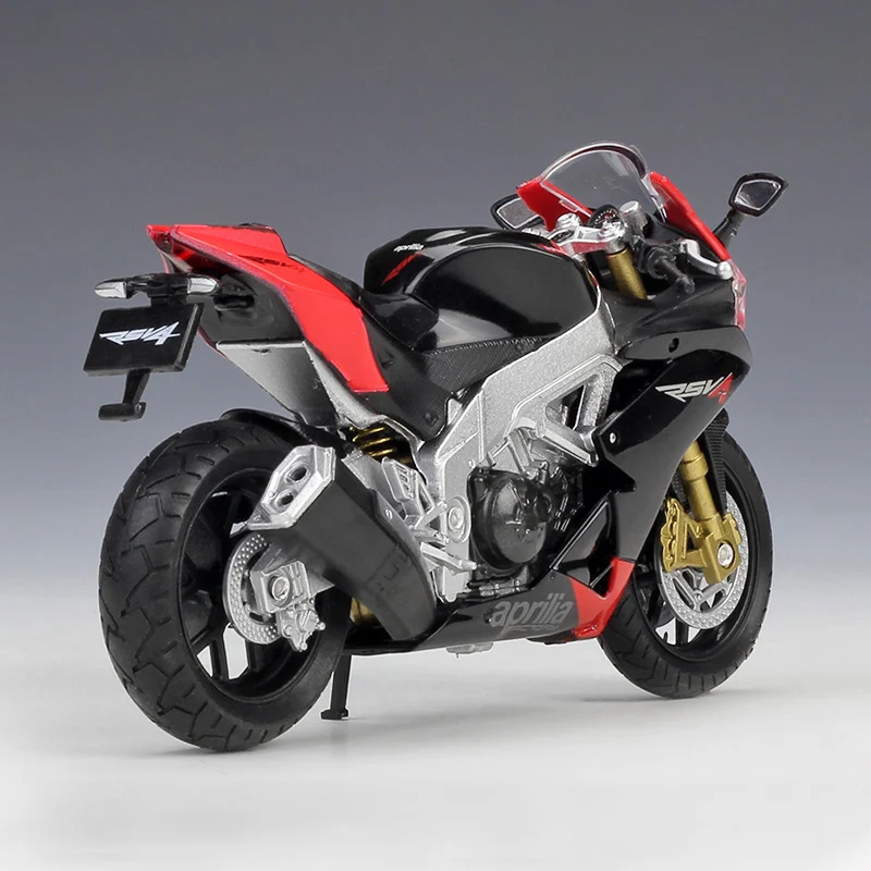 Модель мотоцикла Welly 1:18 фабричная модель aprilia RSV4 мотор велосипед миниатюрная