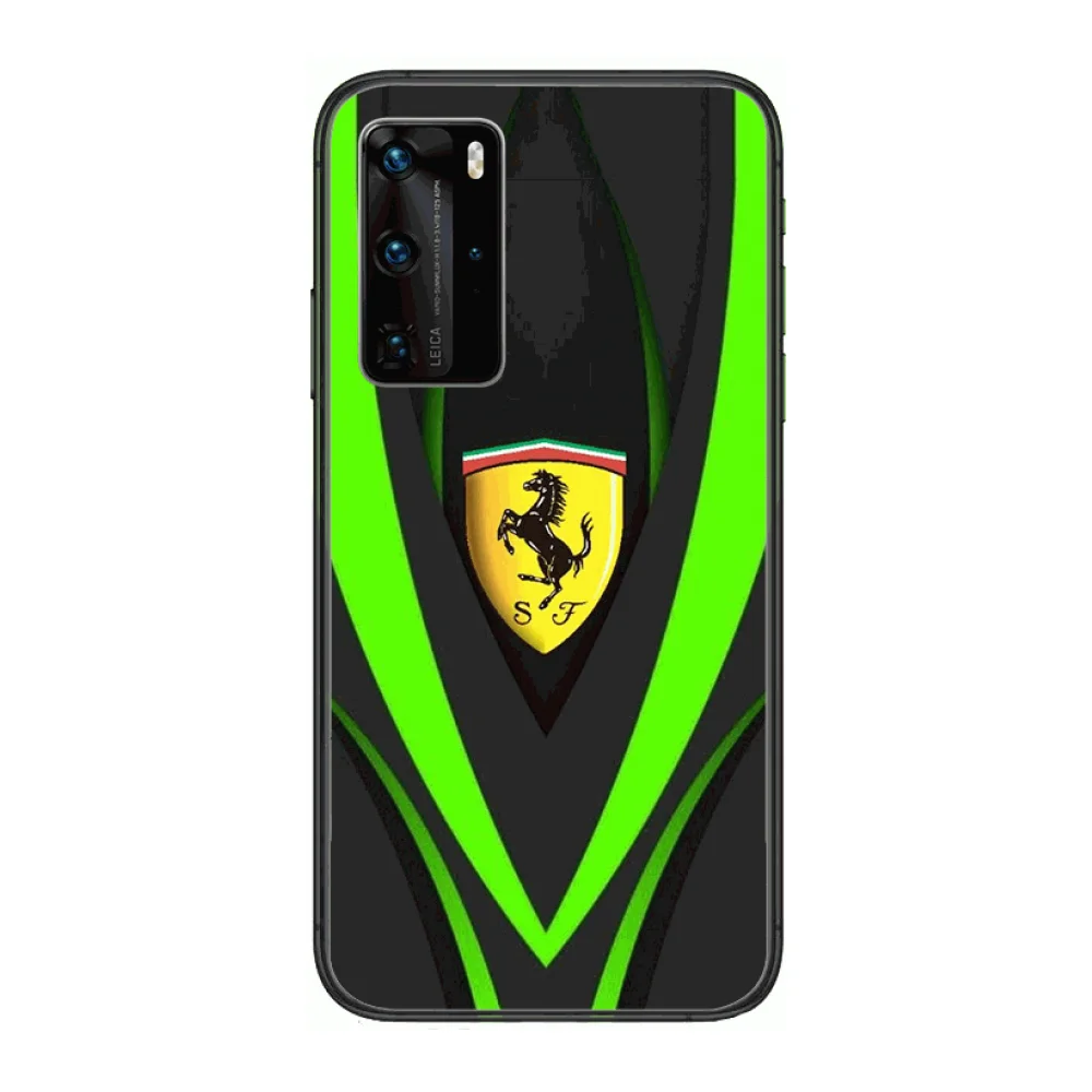 

Supercar Luxury car Ferrari Italy Phone Case For Huawei P 40 30 20 10 Lite Smart Z Pro Black Etui Coque Painting Hoesjes comi