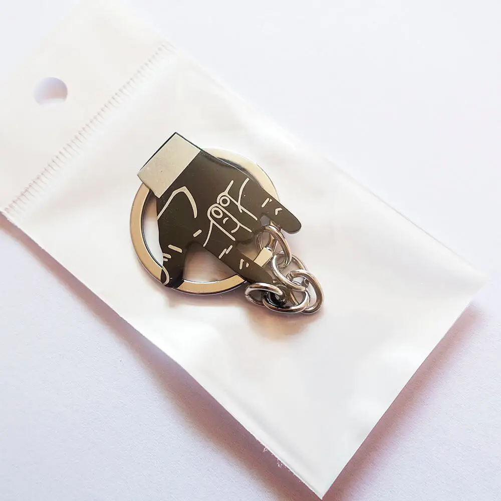 Fashion Hand Rock &amp Roll Keyring Stainless Steel with Black Coating Keychains For Singer Gesture | Украшения и аксессуары