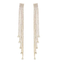 korean fashion jewelry personality temperament crystal tassel earrings bridal earrings for women long earrings oorbellen