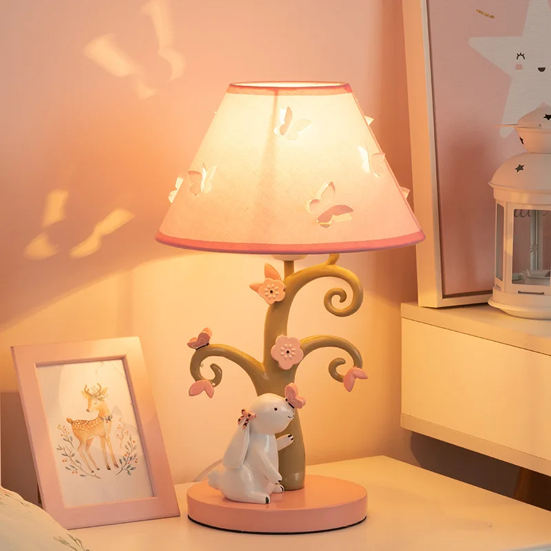

Ins милая девушка сердце мультфильм девушка комната декор принцесса розовый кролик детская настольная лампа спальня прикроватная лампа
