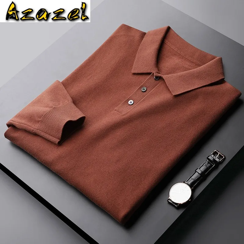 Azazel Solid Color Mens Sweater High Quality Autumn And Winter Keep Warm Business And Casual Sweater Male Plus Size 5xl