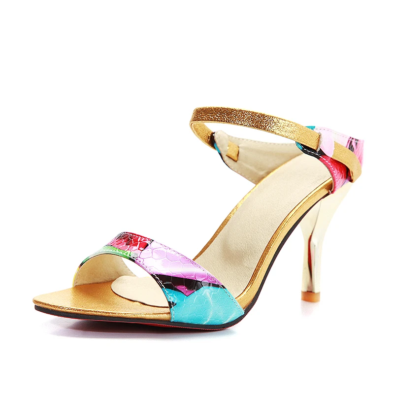 

Summer 2021 New Mixed Colors Women Slippers Women's Thin High Heels Slides Outside Modern Slippers Fashion Casual Female Shoes