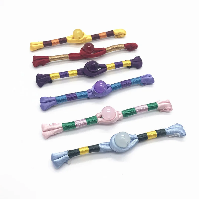 5Pairs Handmade Beaded Tang Suit Cheongsam Chinese Knot Buttons One Word Strip Pearl Cloth Buckle DIY Sewing Accessories | Дом и сад