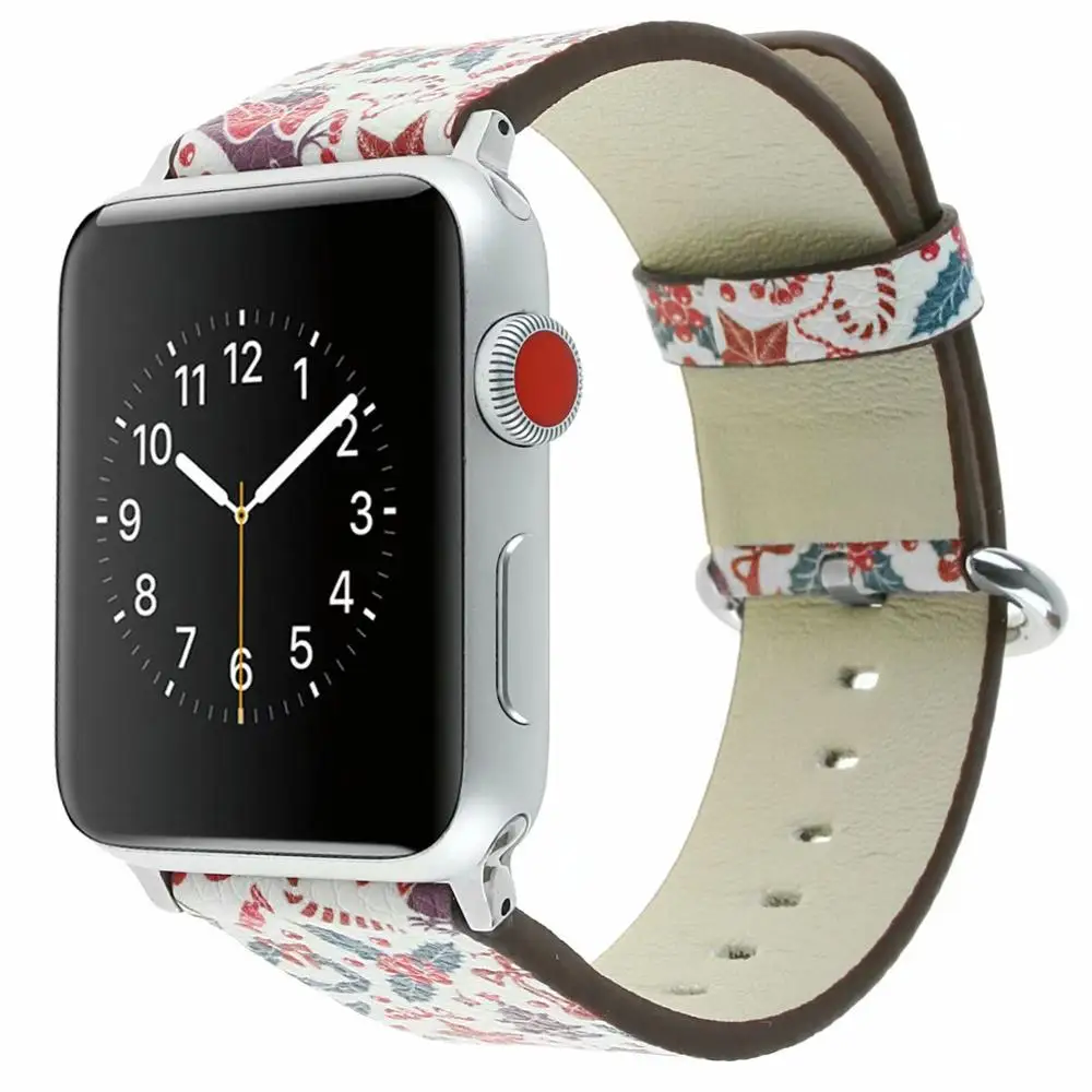 Ремешок спортивный из натуральной кожи для apple watch band 42/38 мм аксессуары 4 44/40