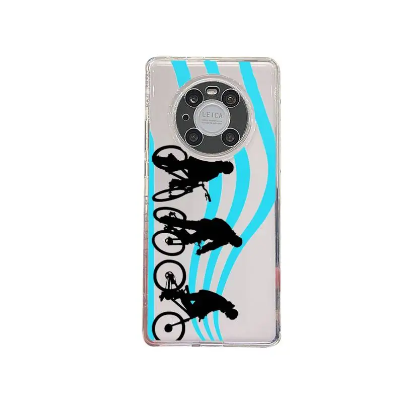 

Bicycle Bike Sport Phone Case Transparent For Huawei Mate P honor 10 9 8 7 plus lite play 3 4 2s RS a T pro Soft TPU Mobile bags
