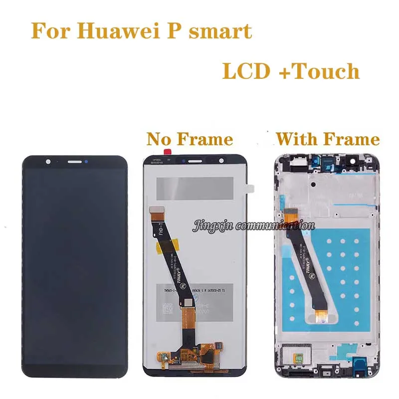 С рамкой для Huawei P Smart ЖК дисплей сенсорный экран дигитайзер в сборе Enjoy 7s LX1 L21 L22