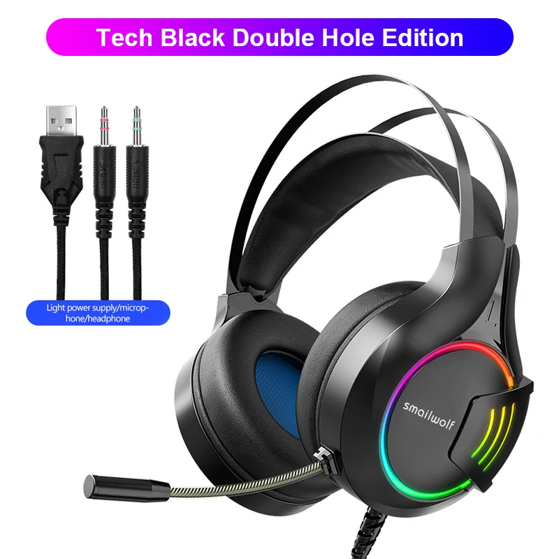 

2021 New Gaming Headset With Microphone 7.1 Surround Headset Gamer USB/3.5mm Wired Headphones For PC PS4 Xbox One Earphones