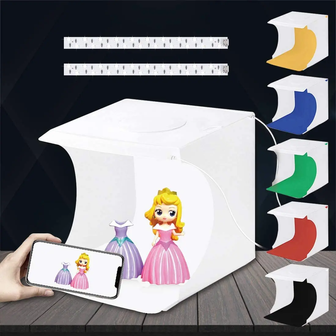 Портативный складной мини-бокс для фотостудии светильник фотосъемки палатка с 40