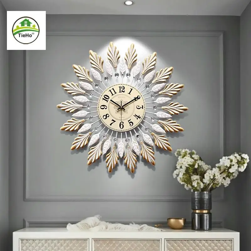 

American Creative Clock Retro Wall Clock Living Room Bedroom Silent Clock Wall Decoration Vintage Art wall clock