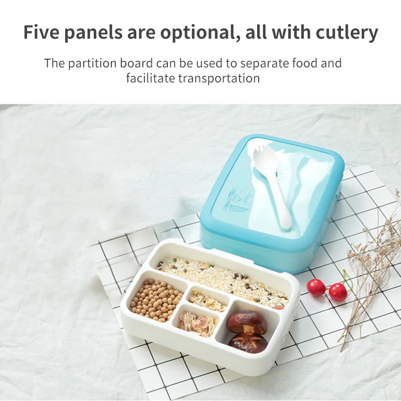 Пшеницы печь Bento Коробки для обедов Пикник суши фрукты Еда ящики хранения