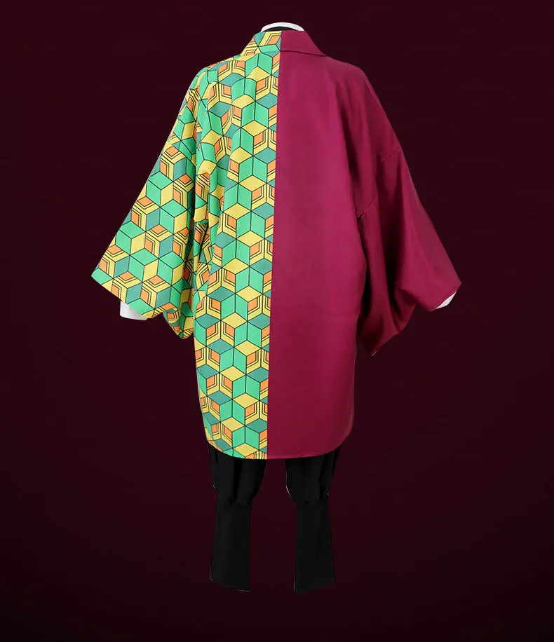 Костюм для косплея из аниме рассекающий демонов томиока гиюу мужской кимоно