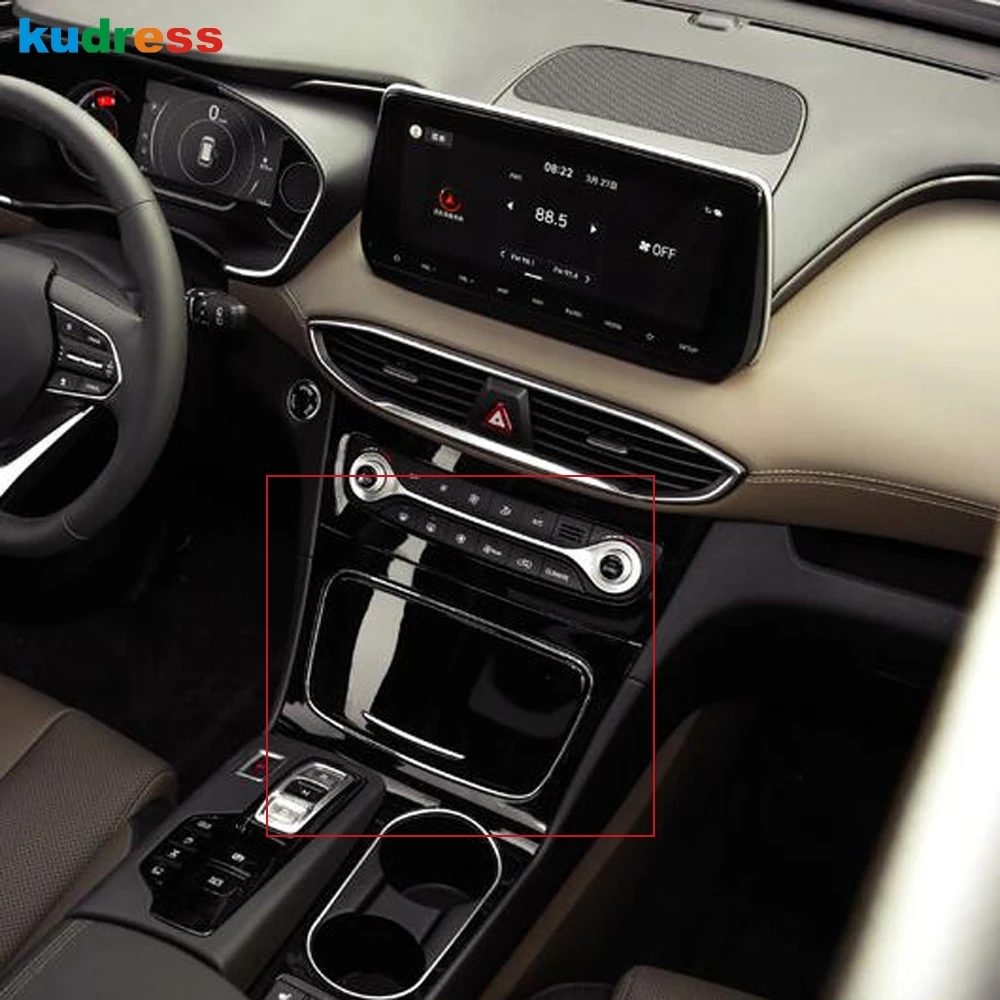 Внутренний центральный ящик для хранения обшивка панели Hyundai Santa Fe 2019 2020 2021
