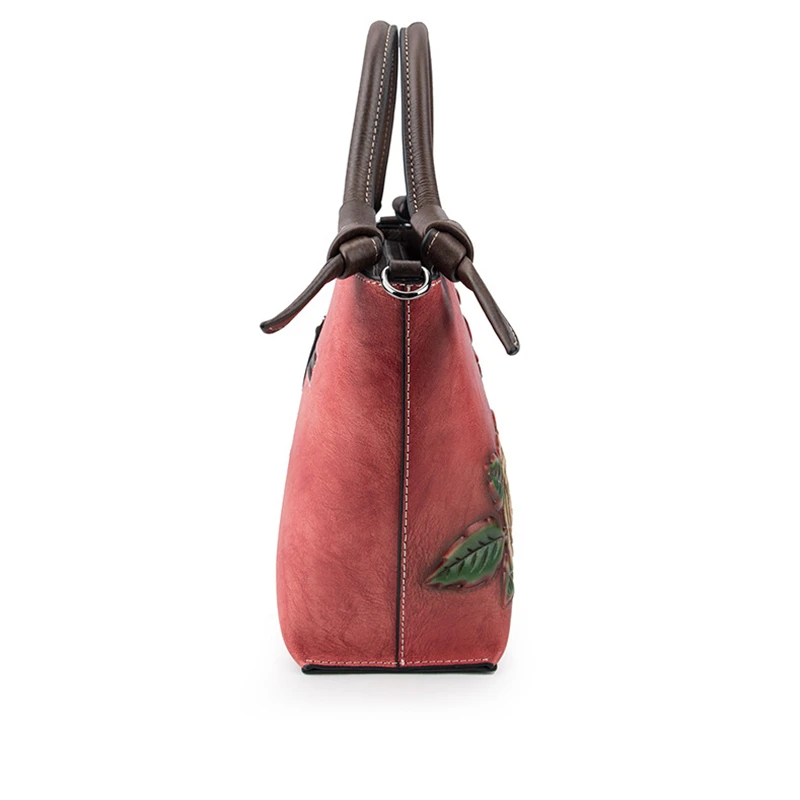 Nesitu Высококачественная новая маленькая сумка из натуральной кожи красного