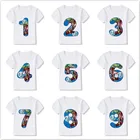 Новая футболка с супергероями Марвел для маленьких мальчиков и девочек на день рождения номер 1-9 детская футболка Мстители финал футболка с Халком