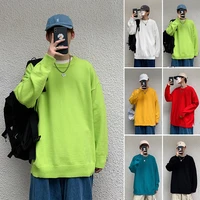 12 color solid color knitted mens sweater 2021 harajuku fashion style mens loose top casual street clothes pullover