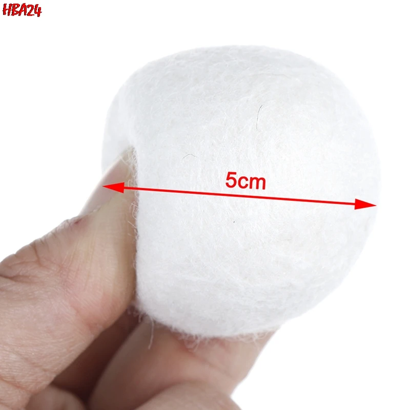

5-pack Wool Dryer Balls Natural Fabric Virgin Reusable Softener Laundry 5cm