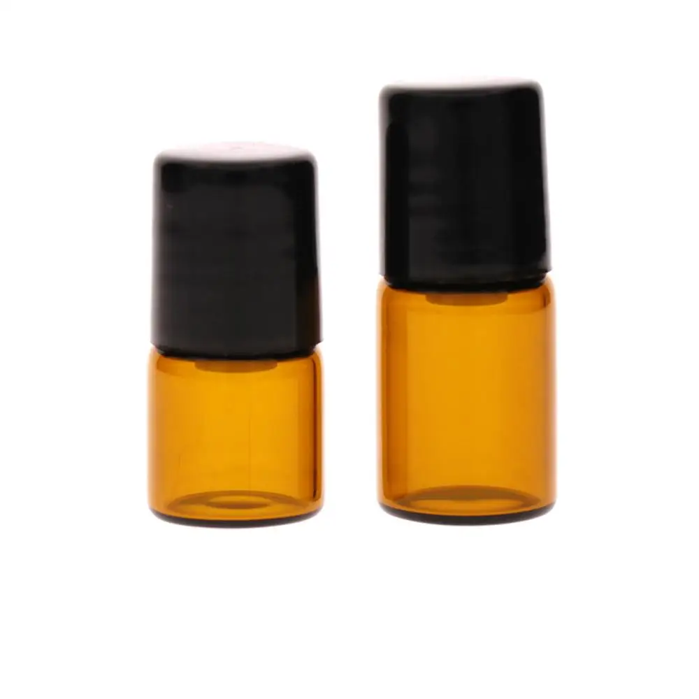2/5 шт 1 мл/2 мл маленька Янтарный Малый Стекло роликовые бутылочки флаконы для