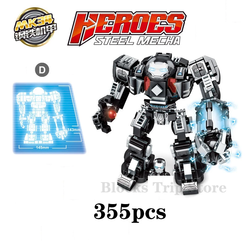 

2021 New Classic Movie Superhero Model 4 in 1 Set Assembled Building Blocks Children's Creative Toys Birthday Gift