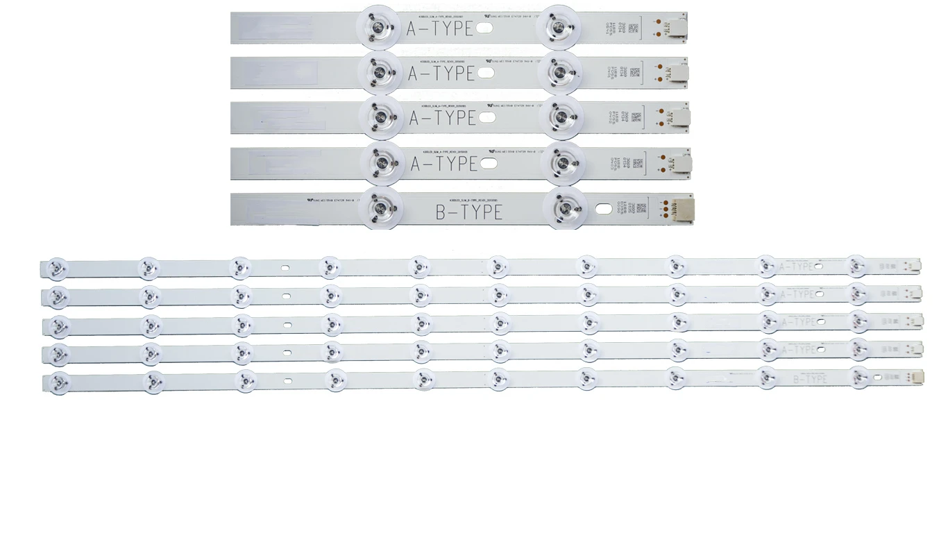LED strip 430DLED SLIM A B TYPE REV0.1 for 43FA8500 43FA9000 43TF8060 VES430UNSL-3D-U01
