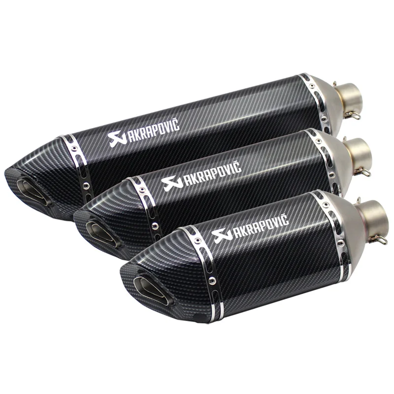 Впускной 51 мм 61 мм мотоциклетная выхлопная труба akrapovic глушитель Escape Moto Универсальный Escapamento Para Moto для скутеров Tmax Nmax