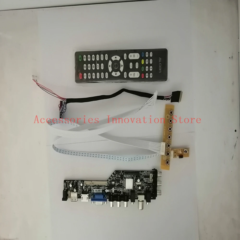 Новый DVB-T2 DVB-C монитор Комплект LTN156AT02 LTN156AT24 ТВ + HDMI VGA USB 1366X768 ЖК-дисплей