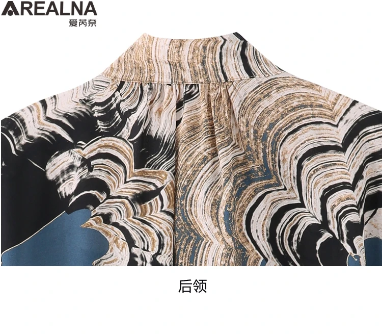 

Long Sleeve Women Blouses 2021 spring Plus Size Vintage print bow Blouse Shirt Casual Tops Elegant Work Wear Chiffon Shirts 3XL