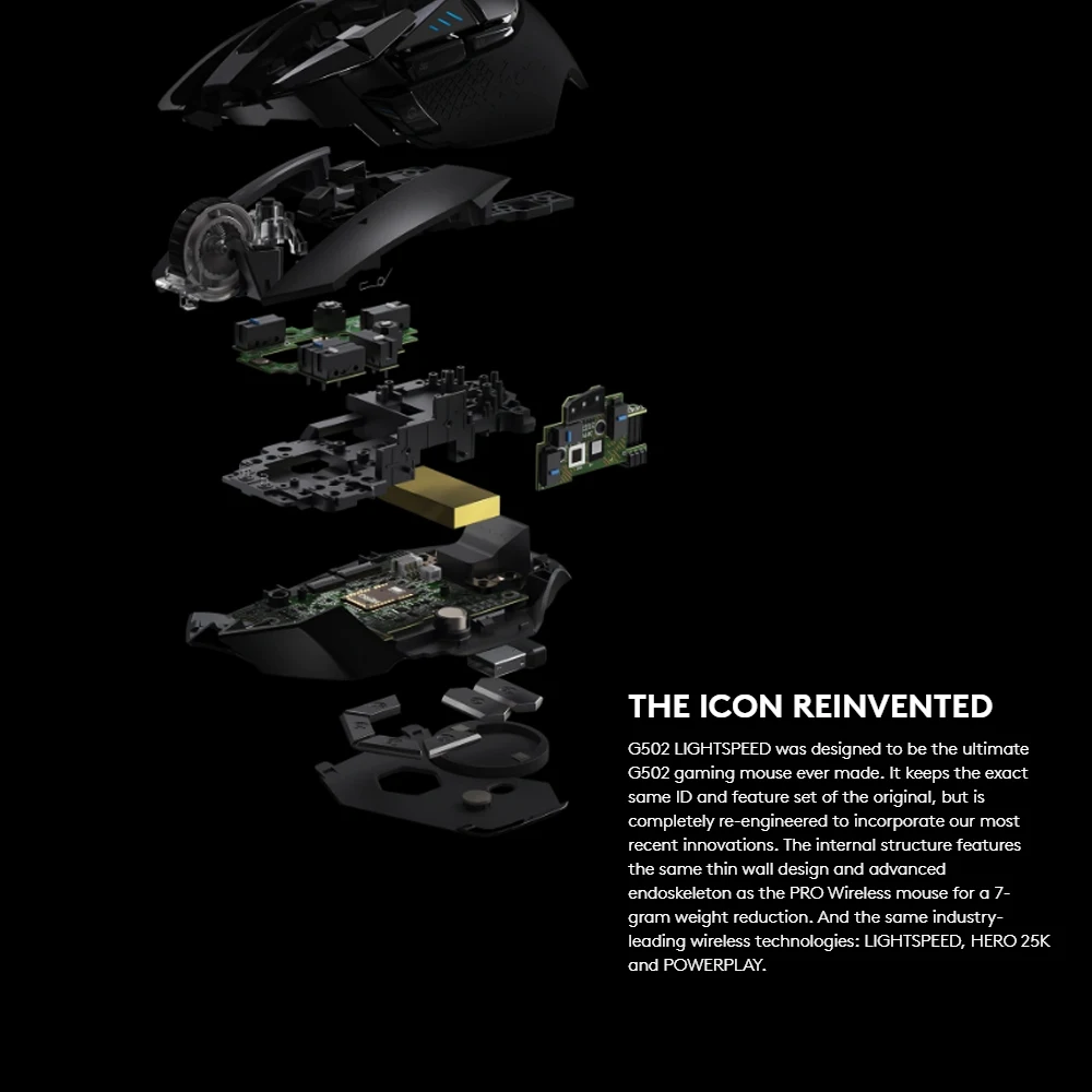 Беспроводная мышь Logitech G502 универсальная профессиональная игровая 25600 DPI LIIGHTSPEED