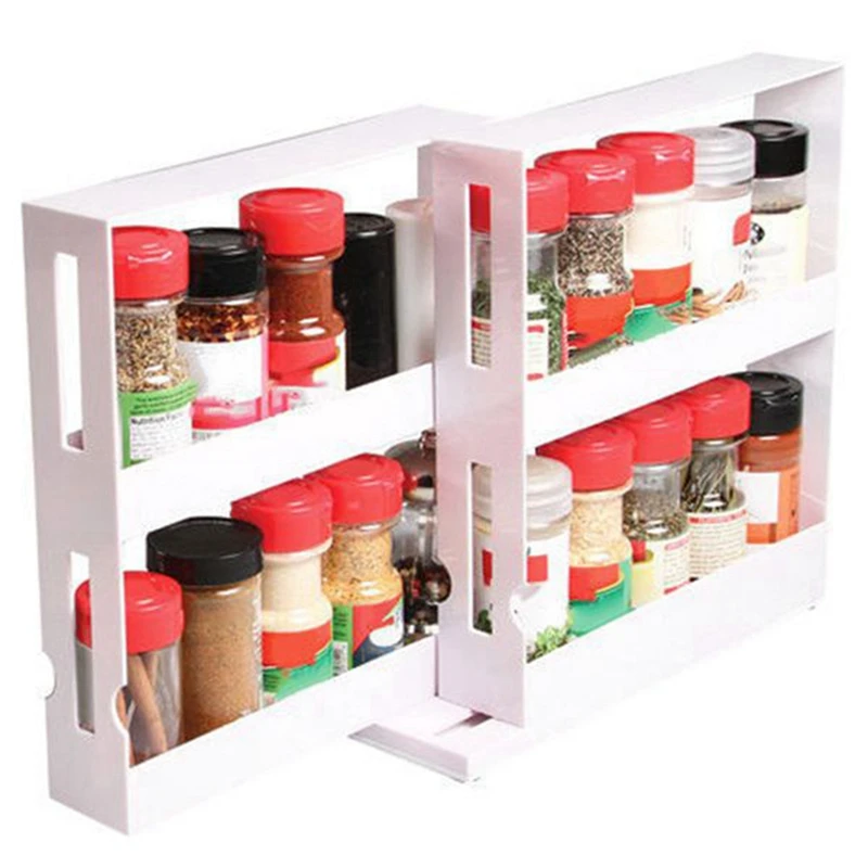 

Seasoning Rack Organizer for Kitchen Multifunctional Revolving Storage Rack Cabinet Storage Rack Kitchen Storage Rack
