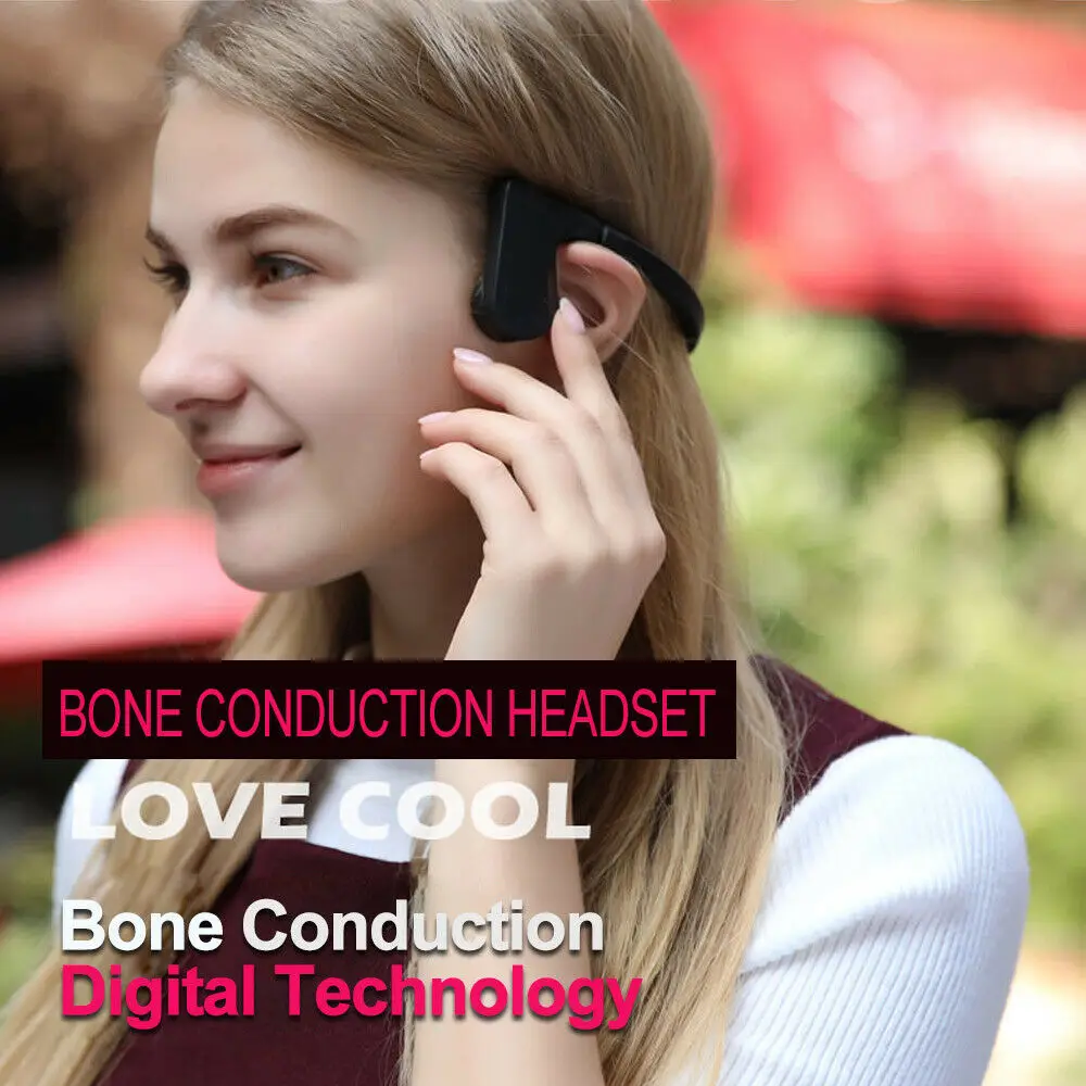 Bone Conduction Hearing Aids Waterproof Sound Amplifier Bluetooth Wireless Headphone 5.0 Gaming Hearing Aid for the elderly deaf