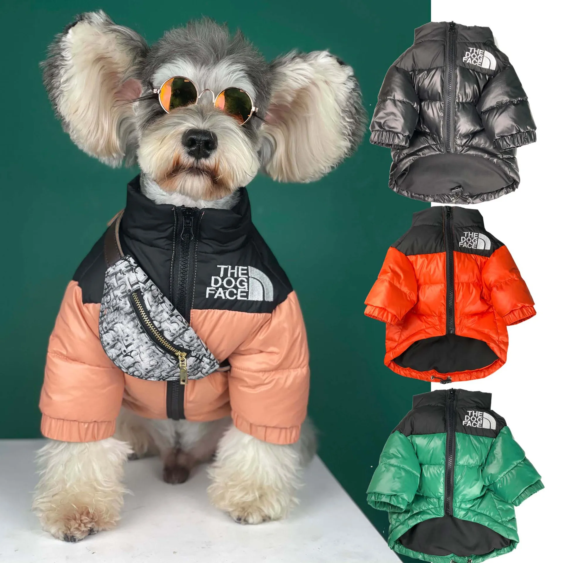 

Dog Clothes Winter Warmth and Thickening New Teddy Schnauzer Shiba Inu Corgi Puppy Clothes Color Matching Pet Down Jacket Tide