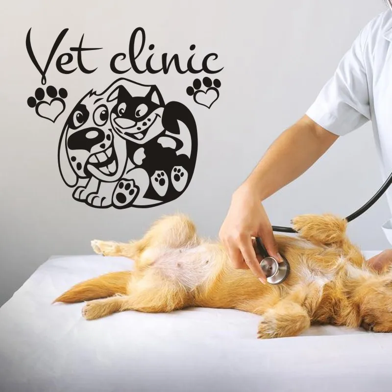Уход за салонами наклейка для магазина домашних животных плакаты виниловые