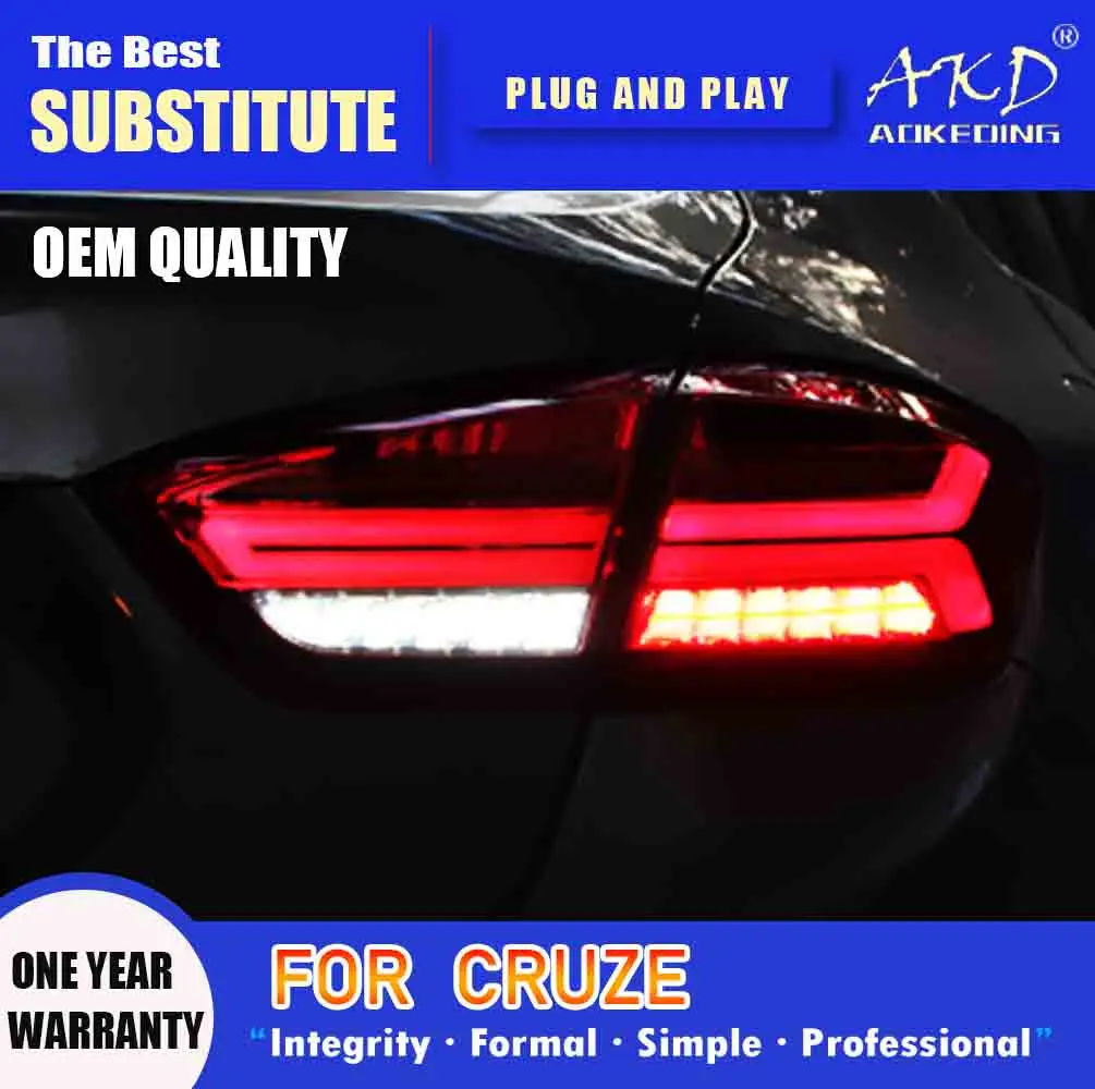 

AKD Tail Lamp for Cruze LED Tail Light 2017-2020 Cruze Rear Fog Brake Turn Signal Automotive Accessories