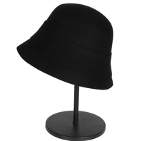 high quality fashion women 100 wool felt hat lady vintage wide brim bucket hats wholesale
