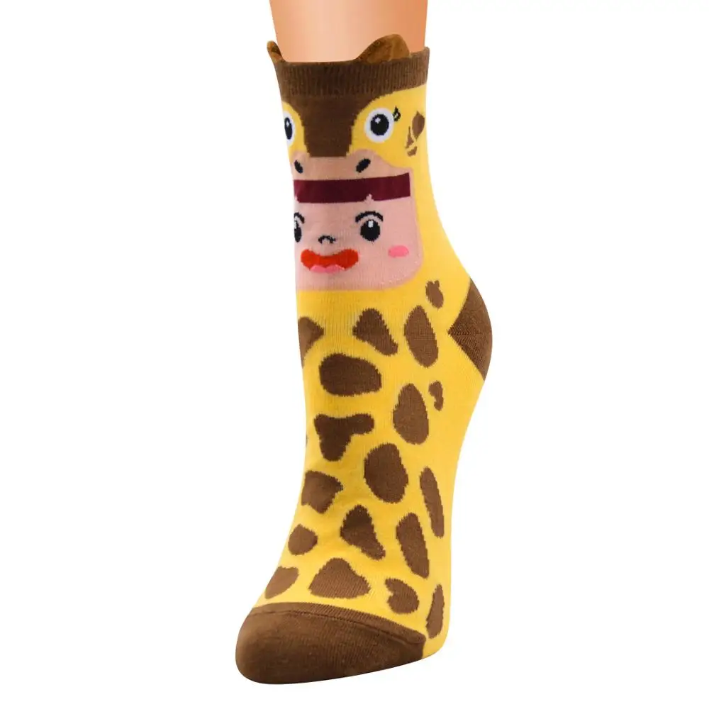 Женские носки новые индивидуальные хлопковые забавные нескользящие в стиле