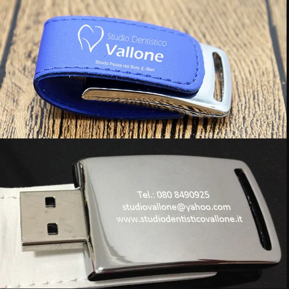 Флэш-накопитель USB 2 0 синий кожаный 8 ГБ 50 шт./лот | Компьютеры и офис
