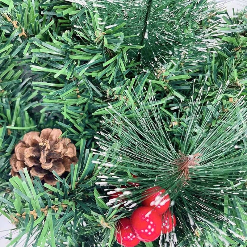 

Christmas Wreath Artificial Plastic Garland Decoration Car Home Holiday Window Wall Festival Party Front Door Dropshipping
