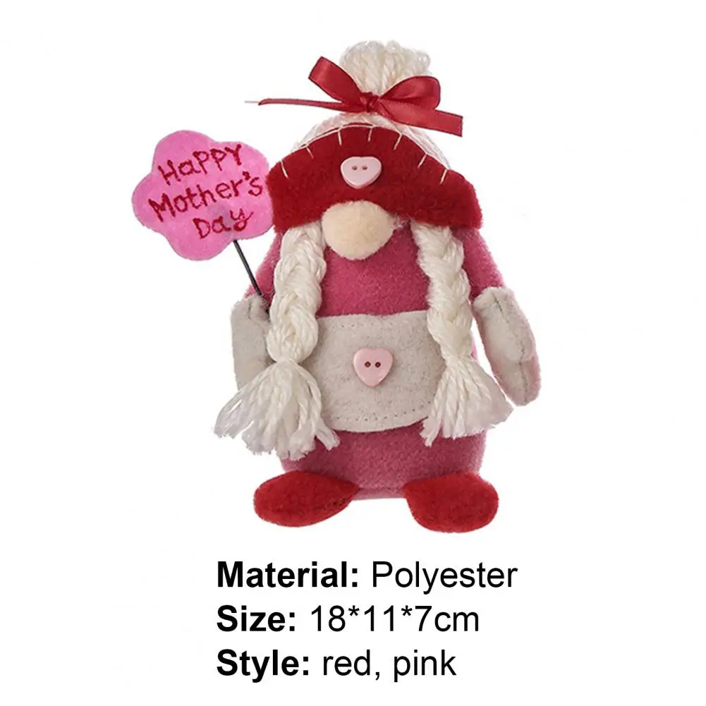

Rudolf Handmade Ultra-soft Polyester Mother's Day Gnome Plush Doll for Bedroom
