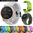 Умный силиконовый сменный ремешок для Garmin Fenix 6 6S 6X Pro 5 5S 5X Plus 3 3 HR Mk2S Forerunner 935 браслет 20 22 26 мм