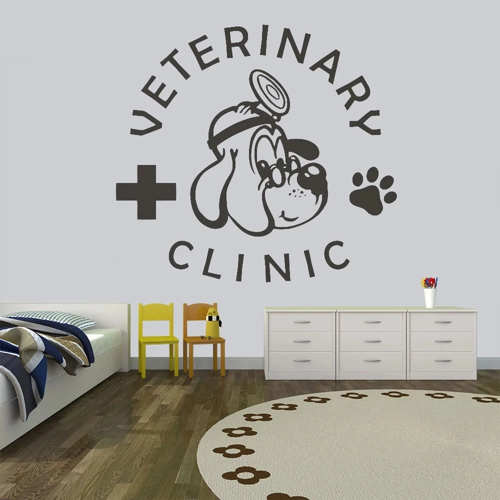 Виниловые наклейки на стену с изображением собаки и животных | Дом сад