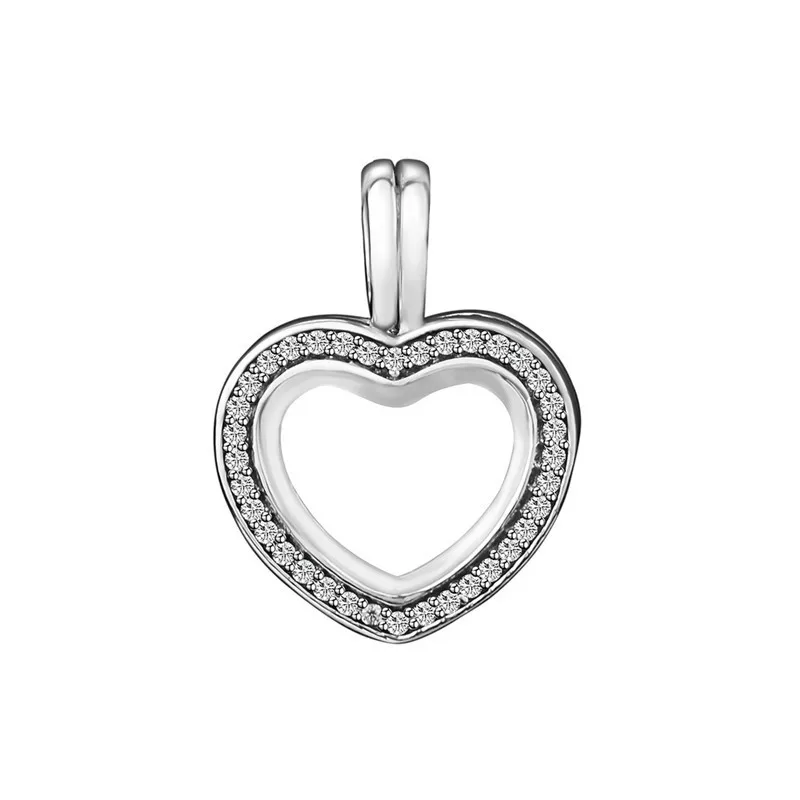 

Прозрачный CZ любовный сердечный медальон, стеклянный открытый кулон, Подвески для изготовления ювелирных изделий для женщин, сделай сам, се...