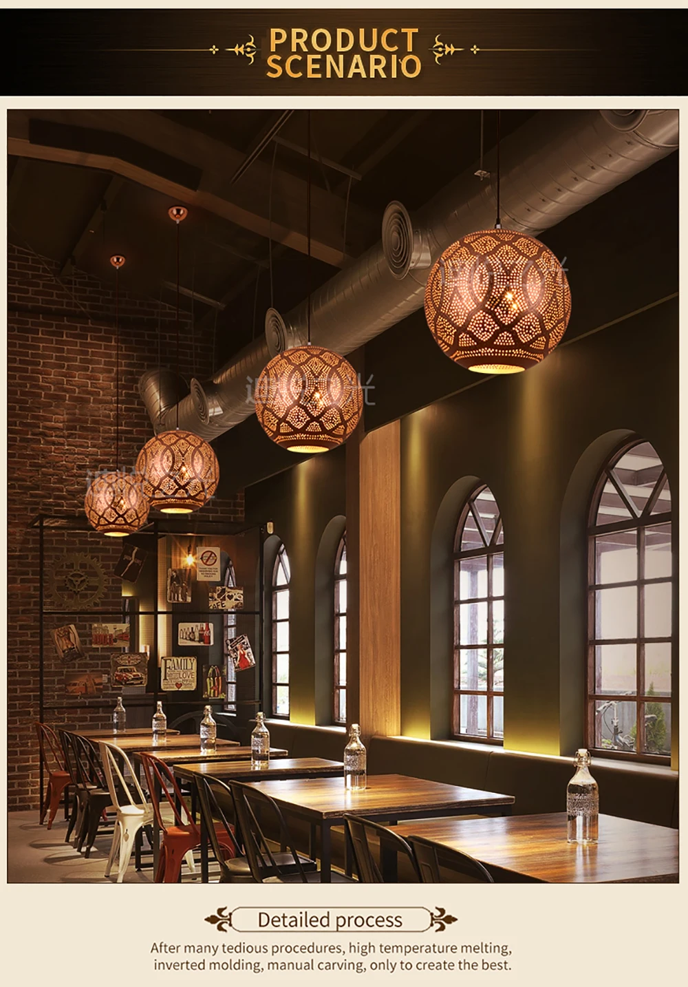 Лампы подвесной светильник для ресторана гостиничная люстра с железной цепью розовое золото